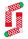Happy Socks Tagessocke Crew Big Dot Snowman (Schneemann) rot/grün - 1 Paar
