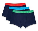 Happy Socks Underwear Boxer Shorts Solid (Cotton) navy blue Men's - 3 pieces