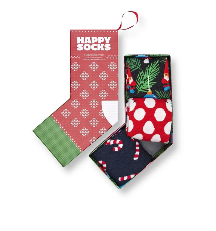 Happy Socks Tagessocke Crew X-Mas Stocking Socks Gift Set bunt <b>Geschenkbox </b> - 3 Paar