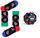 Happy Socks Tagessocke Crew Gingerbread Cookies Gift 2023 navyblau/braun <b>Geschenkbox </b> - 1 Paar