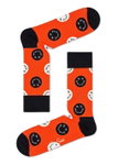 Happy Socks Tagessocke Crew Halloween Smiley orange 1er