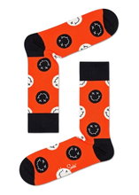 Happy Socks Tagessocke Crew Halloween Smiley orange 1er