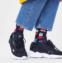 Happy Socks Tagessocke Crew Holiday Shopping (Weihnachten) schwarz - 1 Paar