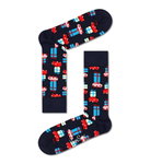 Happy Socks Tagessocke Crew Holiday Shopping (Weihnachten) schwarz - 1 Paar