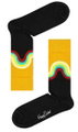 Happy Socks Tagessocke Crew Jumbo Wave Sock schwarz/gelb - 1 Paar