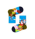 Happy Socks Tagessocke Crew Kids Easter Family (Osterfamilie) blau Kinder - 1 Paar