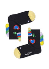 Happy Socks Tagessocke Kids Unicorn (Einhorn) schwarz 1er Boys/Girls