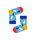 Happy Socks Tagessocke Crew Kids Bring it on Sock blau Kinder - 1 Paar