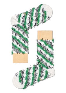 Happy Socks Daily Sock Crew Lashes white/green 1pc
