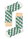 Happy Socks Tagessocke Crew Lashes weiß/grün 1er