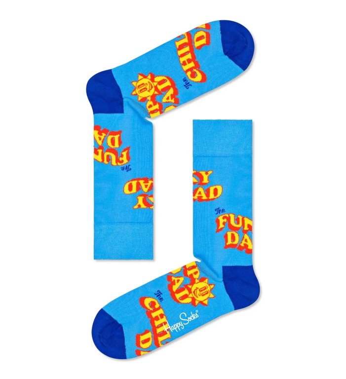 Happy Socks Daily Sock Crew Number One Dad light blue - 1 pair