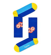 Happy Socks Tagessocke Crew Number One Dad dunkelblau/rot - 1 Paar
