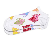 Happy Socks Skarpetki Dzienna Sneaker Low Lody & Pasek biały/wielokolorowy - 2 pary