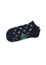 Happy Socks Tagessocke Sneaker Low (Eis/Flamingo) navyblau - 3 Paar