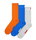 Happy Socks Tagessocke Crew Solid orange/blau/grau - 3 Paar