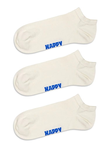 Happy Socks Tagessocke Sneaker Low Solid weiss - 3 Paar