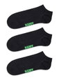 Happy Socks Tagessocke Sneaker Low Solid schwarz - 3 Paar