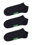 Happy Socks Daily Low Cut Sneaker Socks Black - 3 Pairs