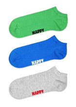 Happy Socks Tagessocke Sneaker Low Solid grün/blau/grau - 3 Paar