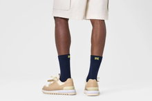Happy Socks Tagessocke Crew Solid navyblau - 1 Paar