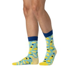 Happy Socks Daily Sock Crew Limoncello Light Blue/Yellow - 1 Pair