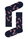Happy Socks Tagessocke Crew Candy Cane (Zuckerstange) navyblau - 1 Paar
