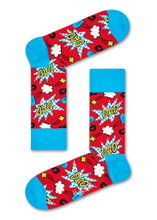 Happy Socks Tagessocke Crew Super Dad rot - 1 Paar