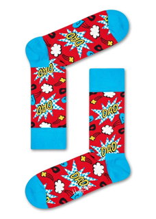 Happy Socks Daily Sock Crew Super Dad red - 1 Pair