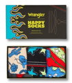 Happy Socks Tagessocke Crew Wrangler Gift Set mehrfarbig bunt <b>Geschenkbox </b> - 3 Paar