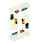 Happy Socks Tagessocke Crew Beatles Silhouettes weiss - 1 Paar