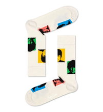 Happy Socks Tagessocke Crew Beatles Silhouettes weiss - 1 Paar