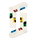 Happy Socks Tagessocke Crew Beatles Silhouettes weiss - 1 Paar