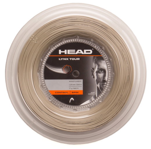 Head Tennissaite Lynx Tour (Kontrolle+Spin) champagnebraun 200m Rolle