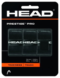 Head Overgrip Prestige Pro (klebrig, glatt) 0.6mm schwarz 3er