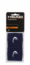 Head Sweatband Wrist Logo navy blue - 2 pieces