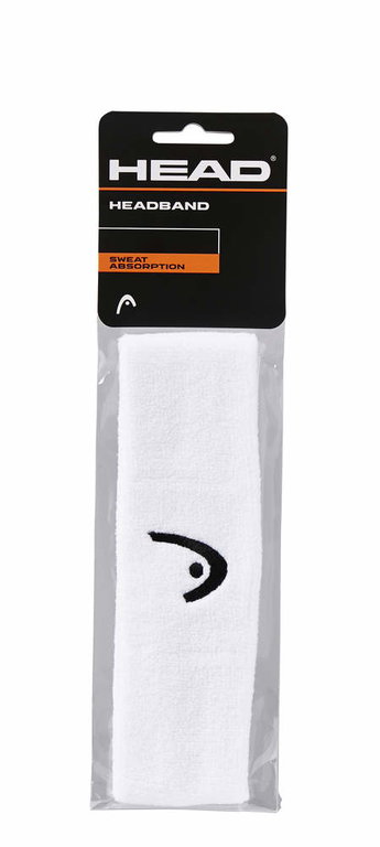 Head Stirnband Headband Logo weiss - 1 Stück