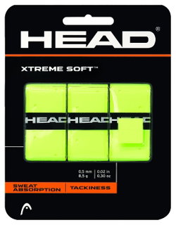 Head Overgrip Xtreme Soft 0.5mm (Allound/glatt/gelocht/griffig) gelb 3er
