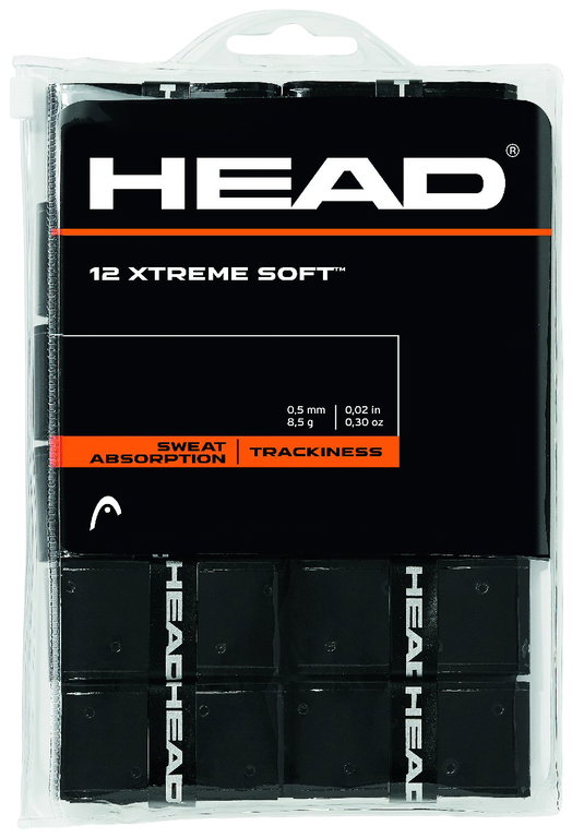 Head Overgrip Xtreme Soft 0.5mm schwarz 12er Clip-Beutel