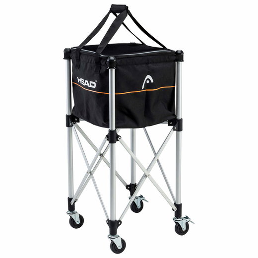 Head Ballwagen Trolley mit austauschbarem Beutel schwarz (für ca. 120 Tennisbälle) schwarz