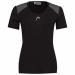 Head Tennis-Shirt Club Tech (Moisture Transfer Microfiber Technologie) schwarz Damen