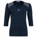 Head Tennis-Langarmshirt Club 22 Tech 3/4 Shirt dunkelblau Damen