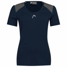 Head Tennis Shirt Club Technical (modern, Moisture Transfer Microfiber Technology) dark blue girls