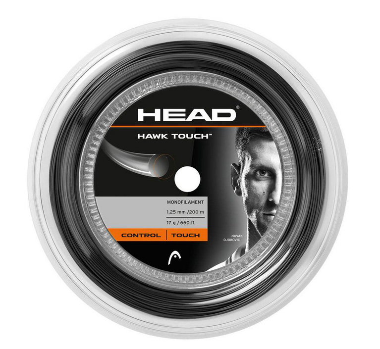 Head Tennissaite Hawk Touch (Haltbarkeit+Kontrolle) anthrazit 200m Rolle