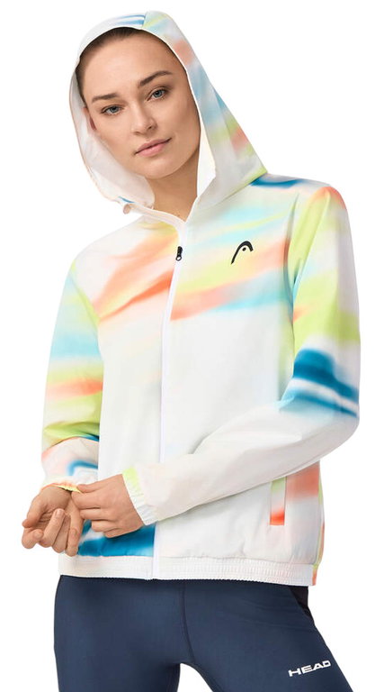 Head Kapuzenjacke Blur (elastischer Bund) weiss/bunt Damen