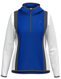 Head Kapuzenjacke Club 25 Tech Hoodie (100% Polyester) 2025 royalblau/weiss Damen