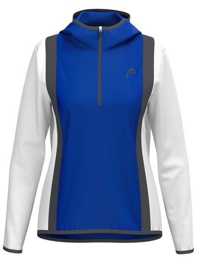 Head Kapuzenjacke Club 25 Tech Hoodie (100% Polyester) 2025 royalblau/weiss Damen