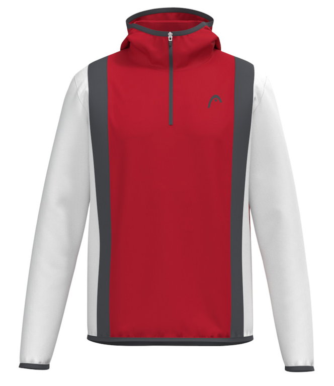Head Kapuzenpullover Club 25 Tech Hoodie (100% Polyester) rot/weiss Herren