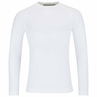 Head Functional Underwear Long Sleeve Shirt Flex Seamless (seamless) white Men