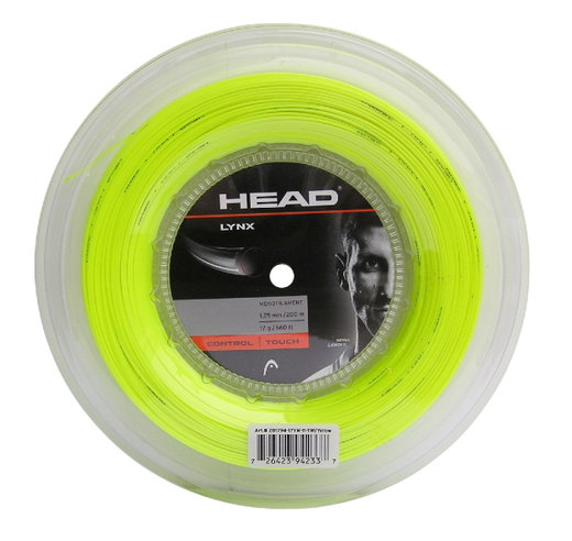 Head Tennissaite Lynx (Haltbarkeit) gelb 200m Rolle