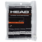 Head Overgrip Prime Tour Perforated 0.6 mm (Comfort, Grip) black 12-pack clip bag